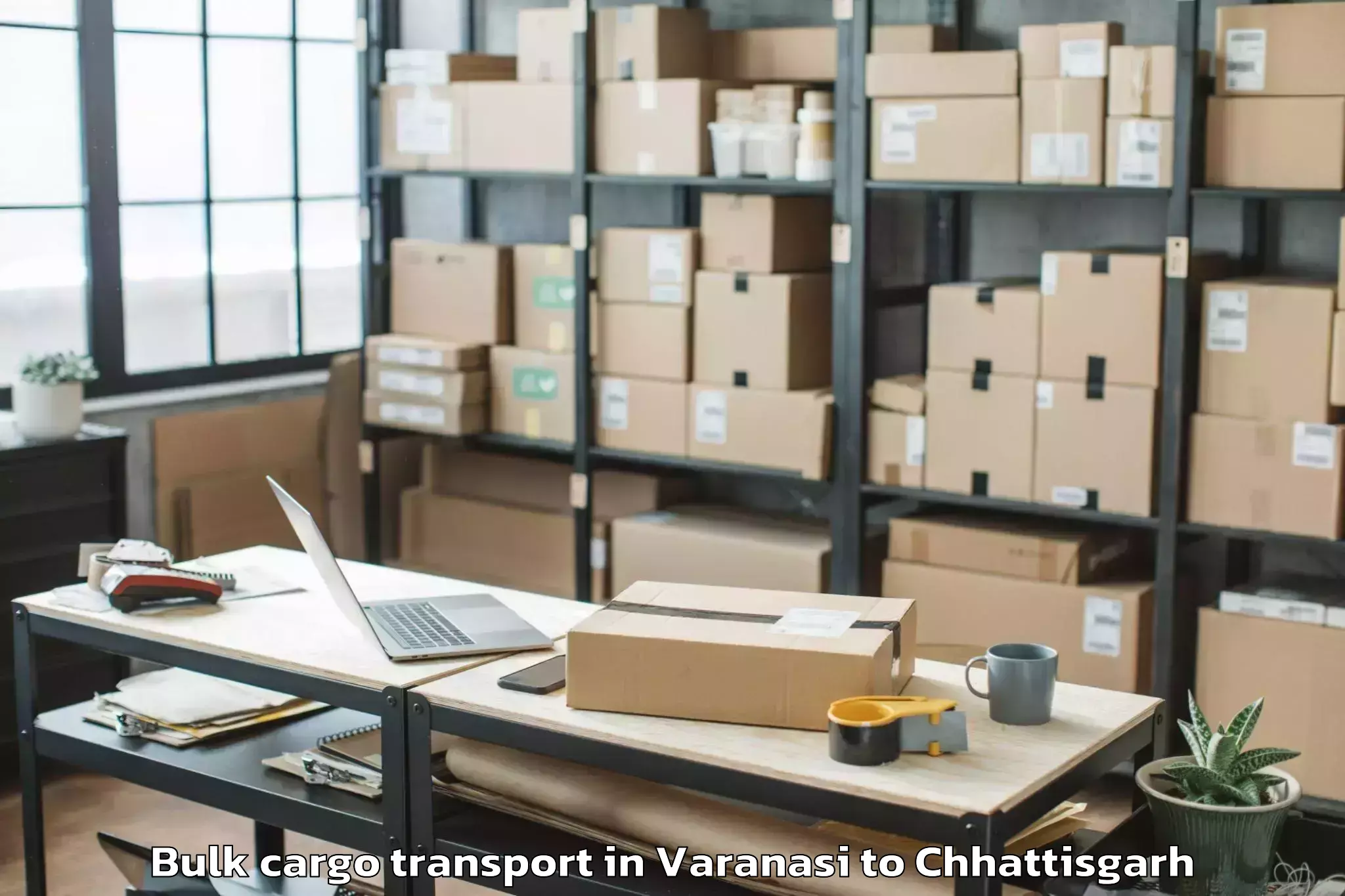 Varanasi to Khairagarh Bulk Cargo Transport Booking